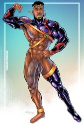 abs african african_male biceps big_cock big_penis class_comics dark-skinned_male dark_skin flaccid flaccid_penis flexing huge_balls huge_cock huge_penis hyper hyper_genitalia hyper_penis male male_focus male_only melanin muscles muscular muscular_arms muscular_ass muscular_back muscular_legs muscular_male muscular_thighs naked_justice_(class_comics) nipples patrick_fillion pecs posing size_king_(class_comics) solo solo_male uncut veins veiny_penis