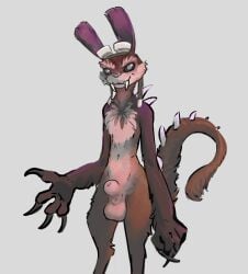 animal_genitalia anthro balls brown_body brown_fur claws dark_daxter dark_ottsel daxter digital_media_(artwork) eyewear fangs fur genitals goggles hair highlights_(coloring) hybrid jak_and_daxter looking_at_viewer male male_only mammal mindkog mustelid musteline naughty_dog nude otter ottsel penis pilot_hat purple_highlights sheath simple_background smile solo sony_corporation sony_interactive_entertainment spikes teeth true_musteline weasel