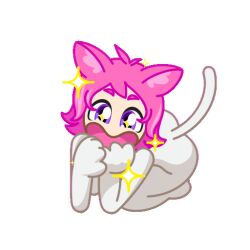 1female 1girls animated animated_gif big_ass bouncing_ass cat_ears cat_tail catgirl female female_focus female_only gif looking_at_viewer nekochan_(telegram) simple_background smiling smiling_at_viewer tagme_(artist) telegram transparent_background unknown_artist