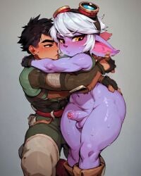 2boys ai_generated bottomless erection femboy futanari gay hugging penis tristana