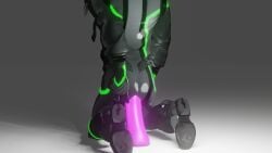 3d back_view black_latex dildo dildo_in_ass eternal_voyager fortnite fortnite:_battle_royale gay long_dildo on_knees purple_dildo shiny_clothes siting sitting_on_dildo spacesuit