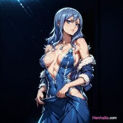 1girls ai_generated anime anime_girl big_breasts breasts dress henhalla.com hentai juvia_lockser solo solo_female young younger_female