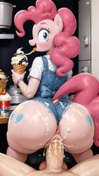 ai_generated big_ass big_breasts cochafurras furry human_on_anthro petite_breasts pinkie_pie_(mlp)