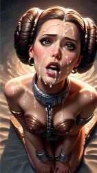 ai_generated crying kneeling princess_leia_organa sex_slave slave star_wars submissive