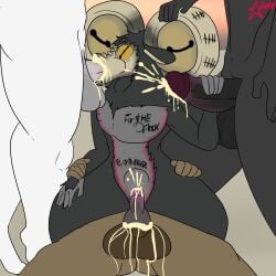 1:1 absurd_res anal anthro avian balls big_dom_small_sub bodily_fluids body_writing bovid caprine cosmosarts cum cum_inside cum_while_penetrated demon dominant elden_ring elden_ring_nightreign fellatio femboy foursome fromsoftware genital_fluids genitals goat group group_sex guardian guardian_(nightreign) handjob hi_res libra_creature_of_night male male/male mammal oral orgy penetration penile rough_sex sex size_difference tally_marks