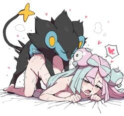 barefoot bestiality cum_in_pussy cum_inside doggy_style feet grabbing_sheets interspecies iono_(pokemon) on_bed pokemon pokemon_sv pokephilia satisfied_look vaginal_sex zoophilia