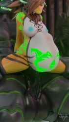 1boy 1girls 3d 3d_animation absurdly_large_cock animated anthro anthro_on_anthro anthro_penetrated anthro_penetrating balls black_skin breasts chytin cum_inside cumflated_belly cumflation equine_penis excessive_cum female glowing_tattoo horsecock huge_balls impossible_fit inflation large_breasts larger_male male male/female male_penetrating_female no_sound penis ridiculous_fit size_difference smaller_female stomach_bulge stomach_deformation tagme throbbing_balls throbbing_penis video video_games villainshima