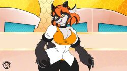 1female big_breasts breasts cleavage female female_only furry furry_only huge_breasts mad_n_evil tagme thick_thighs wide_hips