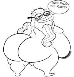 1boy 2d anthro ass balding big_ass big_belly big_butt bubble_bass chubby_male colorless completely_nude_male deceasedroaches double_chin dumptruck_ass fat fat_ass fat_belly fat_man fatfur fish funny gay glasses hands_on_ass hands_on_hips male male_only manboobs naked naked_male neckbeard nickelodeon no_color nude obese obese_anthro obese_male overweight overweight_anthro overweight_male pubic_hair sea_creature shitpost smug smug_face solo_male speech_bubble spongebob_squarepants text toony white_background