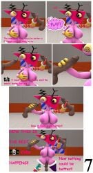 3d_(artwork) 5naptrap absurd_res animate_inanimate areola ass big_areola big_breasts big_butt big_eyes big_nipples big_penis breasts brown_genitals brown_penis censored censored_text claws clothing comic comic_sans digital_media_(artwork) disembodied_penis female for_a_head genitals glitch_productions gloves hand_on_breast hand_on_penis handwear hi_res humanoid kneeling laboratory legwear living_toy looking_at_genitalia looking_at_penis looking_pleasured looking_up male male/female masturbating_while_penetrated masturbation natural_breasts nipples object_head on_ground orgasm orgasm_face penetration penis pink_head pink_nipples purple_clothing purple_legwear purple_stockings red_claws sex solo source_filmmaker_(artwork) stockings text the_amazing_digital_circus thick_thighs translucent vaginal_penetration wide_hips yellow_clothing yellow_eyes yellow_gloves yellow_handwear zooble_(tadc) zooble_(the_amazing_digital_circus)