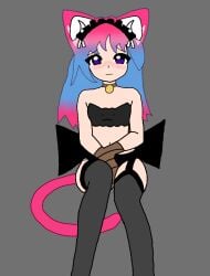 blue_hair boy dark_angel dark_pit female girl himari_neko male neko pink_hair purple_eyes