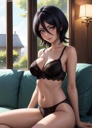 1girls 2d ai_generated ass bare_shoulders belly big_breasts black_hair bleach bleach:_the_thousand-year_blood_war bra curvy curvy_figure detailed eyelashes eyeshadow female female_only fit focus hair_between_eyes high_quality kuchiki_rukia kuchiki_rukia large_breasts legs light-skin light-skinned_female lingerie lingerie_bra lingerie_panties lips lipstick looking_at_viewer makeup mascara medium_breasts medium_hair midriff nero100 pale-skin pale-skinned_female panties perky_breasts posing seductive seductive_look sexy sexy_pose short_hair skinny skinny_girl stable_diffusion tagme teenage_girl teenager young