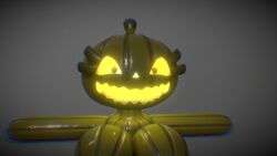 1girls 3d cute five_nights_at_freddy's five_nights_at_freddy's_4 glowing halloween jack_o_pumpkin_(fnaf) nude pumpkin pumpkin_boobs pumpkin_girl pumpkin_head solo t_pose