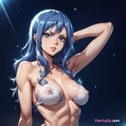 1girls ai_generated anime anime_girl big_breasts breasts dress henhalla.com hentai juvia_lockser solo solo_female young younger_female