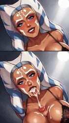 ahsoka_tano ai_generated busty lingerie star_wars titjob