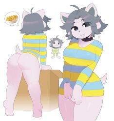 1girls 2025 2d 2d_(artwork) anthro anthro_only ass big_ass big_breasts big_butt bottomless bottomless_female breasts exqmaster female female_only tail temmie_(undertale) undertale undertale_(series) white_body