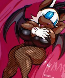 bunny_costume female fishnet_legwear furry generalgodzilla leotard rouge_the_bat sonic_(series) sonic_the_hedgehog_(series)