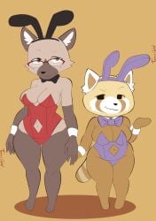 absurd_res aggretsuko ailurid big_breasts breasts bunny_costume clothing costume easter female haida's_mother hi_res holidays hyena larger_female mammal mature mature_anthro mature_female milf mother mother_(lore) parent parent_(lore) red_panda retsuko's_mother sanrio size_difference smaller_female smile spotted_hyena thick_thighs toonarscontent wide_hips