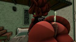 1boy anthro ass assjob bed bedroom big_ass blush bubble_butt buttjob caked_up cally3d cheeked_up clothed_female_nude_male cum cumshot dat_ass ejaculation faceless_character faceless_male fazclaire's_nightclub female fexa fexa_(cally3d) five_nights_at_freddy's fnaf foreplay fox foxy_(fnaf) furry hot_dogging hotdogging looking_back on_top open_mouth orgasm outercourse penis penis_between_breasts petruz_(copyright) red_fur shirt skimpy skirt smile straight surprised tease teasing thicc thick thick_ass thick_thighs thigh_sex yellow_iris yiff