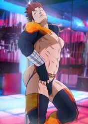 anime antibooart cosplay gay jockstrap my_hero_academia naked natsuo_todoroki slut slutty_outfit stripper stripper_pole todoroki_natsuo