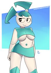 alternate_breast_size female female_only jenny_wakeman miiyauwu my_life_as_a_teenage_robot robot_girl sfw slightly_chubby underboob xj-9