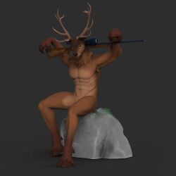 3d animated anthro bambookat cervid furry male mp4 no_sound solo_male tagme turntable_(animation) video
