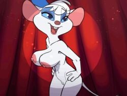 2023 alternate_version_available animated anthro big_breasts bouncing_breasts breasts dancing disney female fur furry furry_only huge_breasts mammal miss_kitty_mouse mouse murid murine nipples nude open_mouth open_smile pussy rodent siroc smile solo tail teeth the_great_mouse_detective white_body white_fur