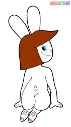 anthro ass bubble_ass bubble_butt bunny bunny_girl bunny_tail completely_naked_female completely_nude completely_nude_female cute darlene_cottontail dwarf_rabbit from_behind kenmazu95 naked nude pawpads rabbit rabbit_girl rabbit_tail shortstack small_feet smaller_female toony white_body white_fur