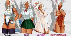 1girls curtain_call_challenge dark-skinned_female dark_skin female female_only miruko my_hero_academia rumi_usagiyama sinpadart solo