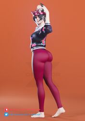 1girls 3d 3d_(artwork) alternate_version_at_source alternate_version_available ass ass_focus big_ass big_breasts blizzard_entertainment breasts curvaceous curvy curvy_body curvy_female curvy_figure curvy_hips female green_hair kiriko_(overwatch) kiriko_kamori large_ass large_breasts overwatch overwatch_2 solo solo_female the_x_creator thick_hips thick_legs thick_lips thick_thighs thighs tights voluptuous wide_hips