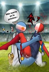 2022_fifa_world_cup 2boys anthro argentina_(countryhumans) bahoiih countryhumans fifa france_(countryhumans) gay homosexual male_only public_sex small_image spanish_text text world_cup yaoi