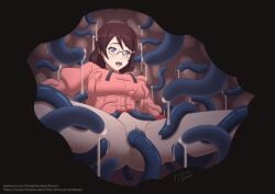 1girls 2023 ass bakemonogatari big_breasts blue_tentacles brown_hair clothed clothing cum cum_in_pussy cum_inside eaten_then_fucked female flesh_wall glasses hanekawa_tsubasa legs_apart legs_held_open legs_spread monogatari_(series) open_mouth penetration pussy restrained school_uniform schoolgirl schoolgirl_uniform sex short_hair spread_legs tears tentacle tentacle_penetration tentacle_under_clothes the_tentacle_professor vaginal_penetration vore wide_eyed