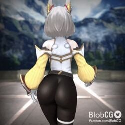 1girls 3d animated ass ass_focus ass_shake back_view bare_shoulders big_ass black_leggings black_legwear black_tights blobcg bubble_butt butt cat_ears catgirl detached_sleeves female female_only gif gloves leggings legwear nia nia_(xenoblade) nintendo queen royalty short_hair silver_hair tank_top tights walking walking_away white_gloves white_hair white_tank_top white_topwear xenoblade_(series) xenoblade_chronicles_2 xenoblade_chronicles_3