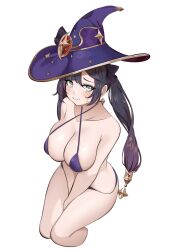 2d azmiyudista breasts female female_only genshin_impact hat mona_(genshin_impact) solo tagme zuyuzuyu6