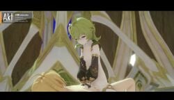 1boy 1girls 3d 3d_(artwork) aether_(genshin_impact) akt collei_(genshin_impact) genshin_impact mihoyo naked pleasure_face sex straight vaginal_penetration vaginal_sex