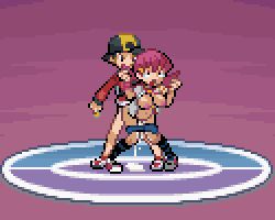 1boy 1girls angry angry_face crying crying_with_eyes_open cum cum_inside defeated ethan_(pokemon) inflation overflowing_cum pants_down partially_clothed pink_hair pixel_art pixizi pokemon pokemon_hgss rape sprite sprite_art tagme whitney_(pokemon)