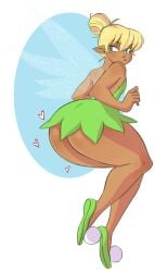 1boy ass blackwashed bottom_heavy dark_skin disney ebonization fairy fairy_wings fat_ass femboy feminine_male genderswap_(ftm) green_dress gyaru hips_wider_than_shoulders mitarashi peter_pan_(disney) pointy_ears rule_63 slippers solo tinker_bell trap wide_hips