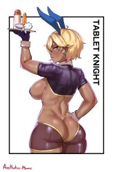 1girls aestheticc-meme ass blonde_hair breasts bunny_ears bunny_girl bunnysuit collaboration dat_ass female hand_on_hip high_resolution hips huge_ass huge_breasts original original_character pasties reverse_bunnysuit sex_toy short_hair someone_else's_oc tabletknight thick_thighs thighs wide_hips