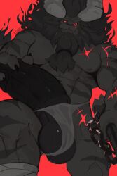 abs biceps breath_of_the_wild cum_inflation furry gay grabbing_penis hyper hyper_balls hyper_genitalia hyper_penis hyper_testicles kunn kunn_(artist) lynel male male_focus male_only muscle muscles muscular muscular_arms muscular_ass muscular_back muscular_legs muscular_male muscular_thighs nipples pecs the_legend_of_zelda veins veiny_penis