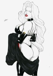 1girls 2023 artist_request ass black_thong chaos_comics coffin_comics curvy curvy_body curvy_female curvy_figure death_(personification) ed_benes_studio female female_ass female_focus female_only goddess grim_reaper highleg_thong lady_death long_hair no_pupils queen_of_the_dead seductive_eyes thong voluptuous_female white_eyes white_hair white_sclera white_skin