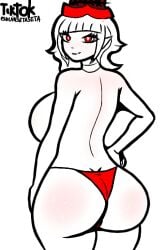 1girls artist_name big_ass big_breasts breasts esguinseiaseta looking_at_viewer looking_back red_bra red_eyes red_hat roblox roblox_avatar sasagix self_load smile smiling_at_viewer tagme tiktok tiktoker vampire white_background white_body white_hair youtube youtube_hispanic youtuber