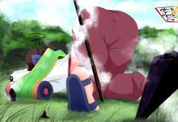 1girls accident accidental_circumstance arched_back ass ass_up big_ass bo_staff chinese_clothes clumsy creedle dat_ass double_bun faceless_female feet female female_only from_behind grass huge_ass kneeling knees_together_feet_apart kunai kunoichi naruto naruto_(series) naruto_shippuden ninja on_floor outdoors pants round_ass sandals scroll shirt shuriken solo solo_focus staff steam tenten tied_hair tiptoes top-down_bottom-up tripping twin_buns weapon weapons