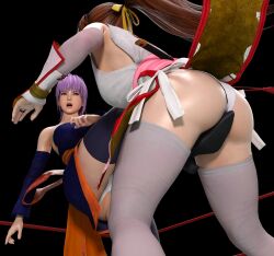 3d ayane_(doa) catfight competitive_intercourse competitive_sex dead_or_alive gcb incest kasumi_(doa) ryona sexfight sibling_incest siblings sisters tagme yuri