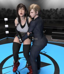 3d catfight elena_(final_fantasy) final_fantasy final_fantasy_vii fingering gcb grabbing grabbing_pussy ryona sexfight tagme tifa_lockhart wrestler wrestling