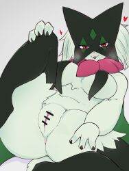 censored furry heart meowscarada pokemon pokemon_(species) pokemon_sv yonaga_san