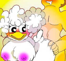 2022 2d 2d_(artwork) 2d_artwork ambiguous_penetration anon anonymous_male anthro avian big_breasts big_butt bird bird_girl bird_humanoid blush blushing butt_grab chicken chicken_girl chuck_e_cheese_(franchise) digital_art digital_drawing_(artwork) digital_media_(artwork) doggy_style furry furry_female galliform gallus_(genus) grabbing_ass grabbing_from_behind heart-shaped_pupils heart_eyes helen_henny human human_on_anthro interspecies looking_back looking_pleasured mascot metateen naked nude nude_female nude_male phasianid pigtails sex sex_from_behind simple_background unseen_male_face white_feathers