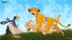 cub disney feline female female_feral feral fur lion lioness male mammal nala simba straight the_lion_king young zazu