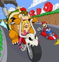 ahegao blonde_hair bondage bowser breasts clouds colored cuckold feet female human legoman male mario mario_(series) mario_kart mario_kart_wii netorare nintendo nipples orgasm princess_peach public rape rolling_eyes sky soubriquetrouge stockings straight thighhighs toes