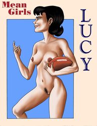 bangs black_hair breasts female lucy_van_pelt nude nude_female peanuts short_hair tagme toonytease unshaved_pussy