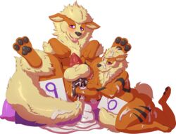 2018 2boys absurd_res alpha_channel anal_fisting animal_genitalia animal_penis anthro anus arcanine arcy_the_arcanine ass big_ass big_testicles blush bukkake canine_penis cum cum_in_ass cum_inside cum_on_ass cum_on_face cum_on_tail duo erection facial feral fisting furry gaping gaping_anus gay hi_res hyper hyper_anus impaledwolf lying male_only mane nintendo on_back one_eye_closed paws penis pokemon pokemon_(species) purple_eyes sheath slightly_chubby testicles thick_thighs tongue tongue_out video_games wink yaoi